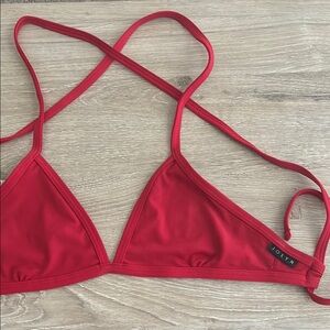 Jolyn Vibrant Red Bikini Top. SMALL